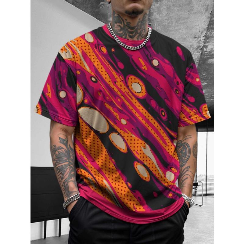 

Летняя мужская 3D футболка с коротким рукавом, повседневная базовая, модная спортивная и для фитнеса, с персонализированным принтом 6XL