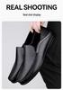 Men's Leather Loafers: Slip-On Low-Top Casual Driving Mules for Spring/Summer