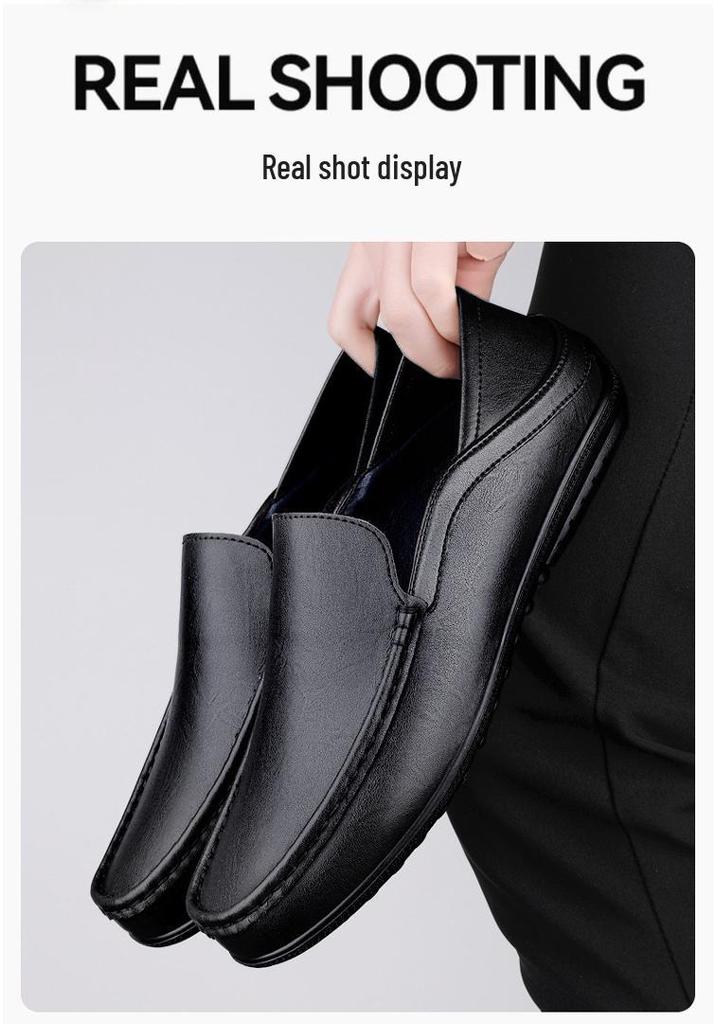 Men's Leather Loafers: Slip-On Low-Top Casual Driving Mules for Spring/Summer