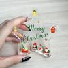 Christmas Heart Shaped Decorative With Santa Claus Xmas Tree Patterns Perfect For Home Holiday Decor