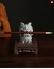 Qilin Green Sandstone Lion Statue Pen Holder Creative Desk Ornament