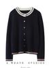 Women's Autumn Color Block Cashmere Cardigan Sweater