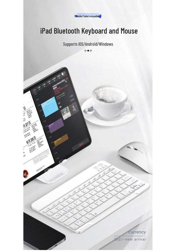 Ultra-thin Bluetooth Smart Keyboard for Apple, Huawei, Xiaomi Devices - Compatible with Mobile Phones and Tablets.