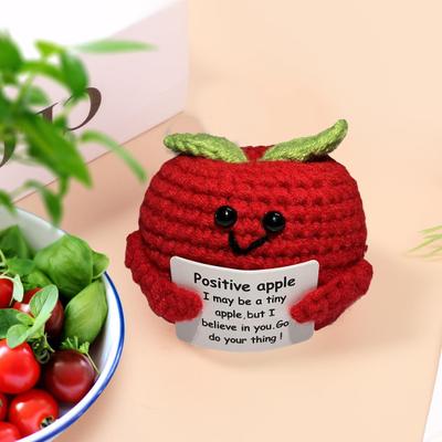 Obstwolle-Strickspielzeug, Dekoration, bezauberndes Aussehen, lebendige Farben, Ermutigung, emotionale Unterstützung, lustige Mini-Häkelpuppe