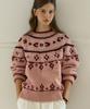 OURHOPE Noel Alpaca Wool Nordic Knit - Pink