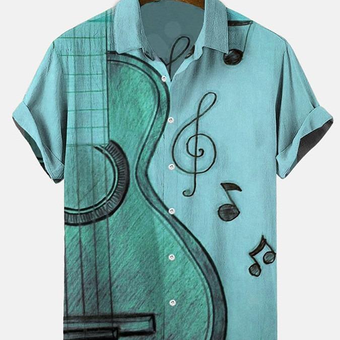 Летняя новая мужская повседневная модная рубашка большого размера с короткими рукавами — фото 4