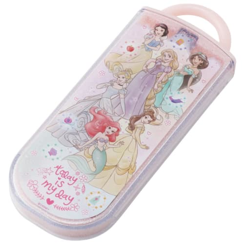 Skater Trio Set Chopsticks Spoon Fork Disney Princess 23 Children's Girls Antibacterial Made in Japan TACC2AG-A