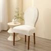 1/2pcs Soft Velvet Round Back Chair Cover Elastic Jacquard Dining Room Chair Slipcover Furniture Protector for Kitchen Wedding
