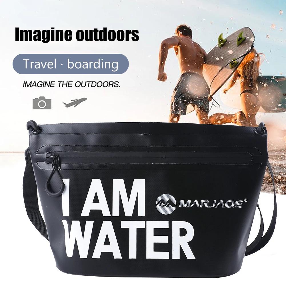 Waterproof Diving Shoulder Pack with Zipper PVC Swimming Shoulder Pack High-Capacity Portable Multifunctional for Camping Travel