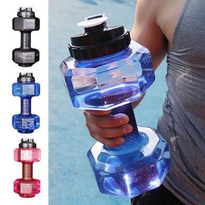 500/1500/2200/2600ML Dumbbell Sports Water Bottle Clear Portable Arm Strength Training Workout Water Drinking Cup Home Gym Fitness Equipment
