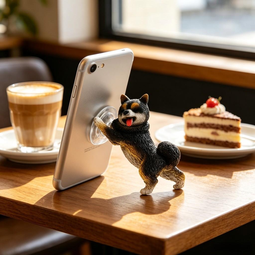 Dog Shape Suction Cup Phone Holder With Nonslip Grip For Home And Office Use