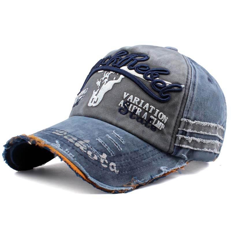Unisex Vintage Baseball Cap Men Women Adjustable Denim Distressed Trucker Hat