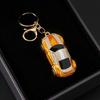 Small Gift for Friends Sports Car Keychain with Sparkling Rhinestones, Durable Zinc Alloy Enthusiasts Stylish Pendant, Decorative Compact Key