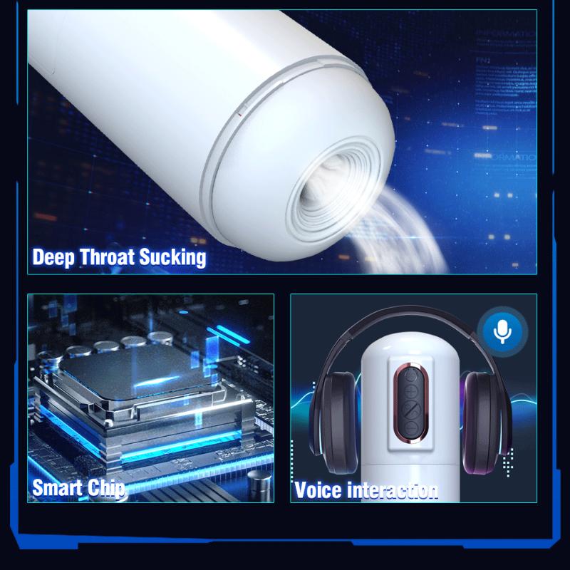 Automatic Retractable Masturbation CupMale BlowjobMoaning Realistic Vaginal Pussy VibratorMale Masturbation CupAdult Sex Toys