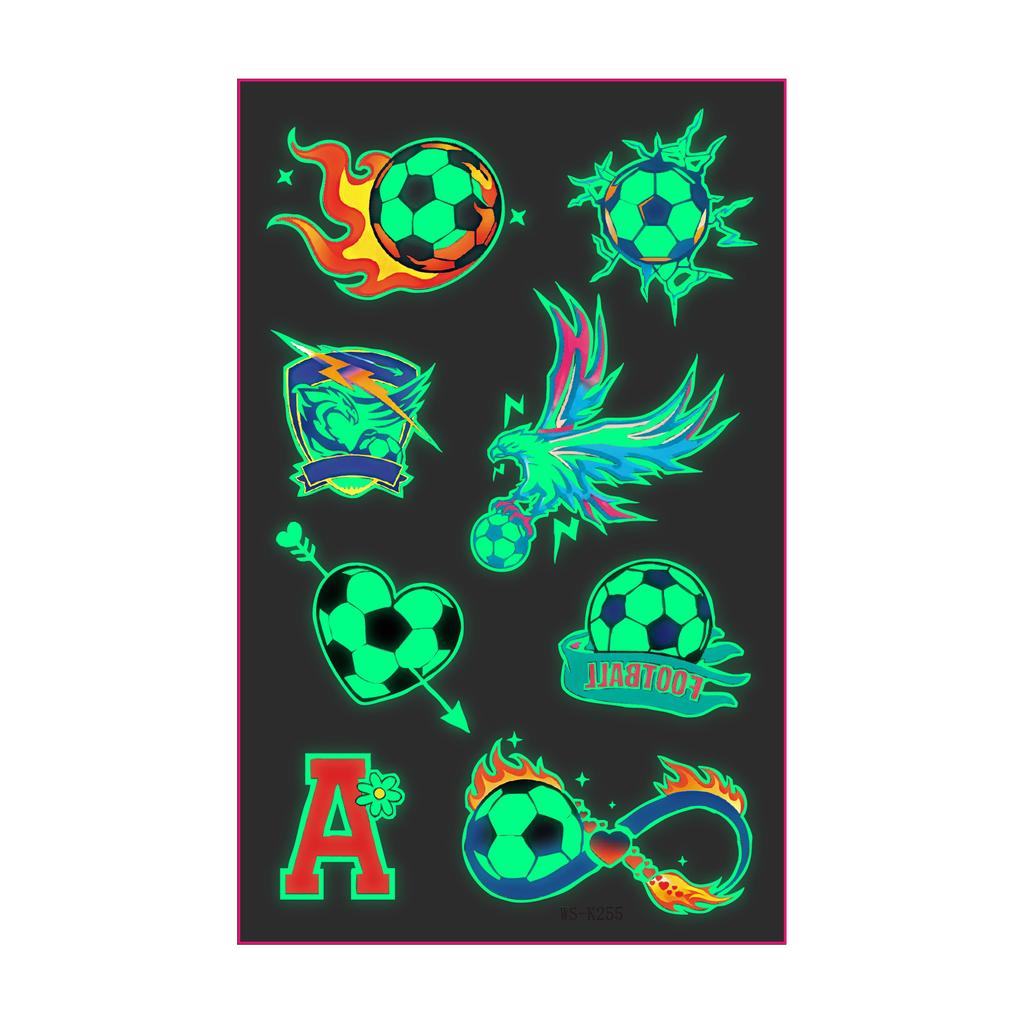 2026 New Luminous Football Tattoo Sticker World Cup Event Fan Club Carnival Party Face Sticker