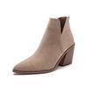 Comemore Casual Western Cowboy Ankle Boots Women Cowgirl Booties Short Cossacks Botas High Heels Shoes Comfortable Women's Shoe