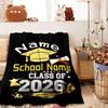 Graduation Gift Name School Class Of 2026 Home Customize Your Name Blanket Comfortable Soft Lightweight Allseason Multipurpose Blanket For Picnics