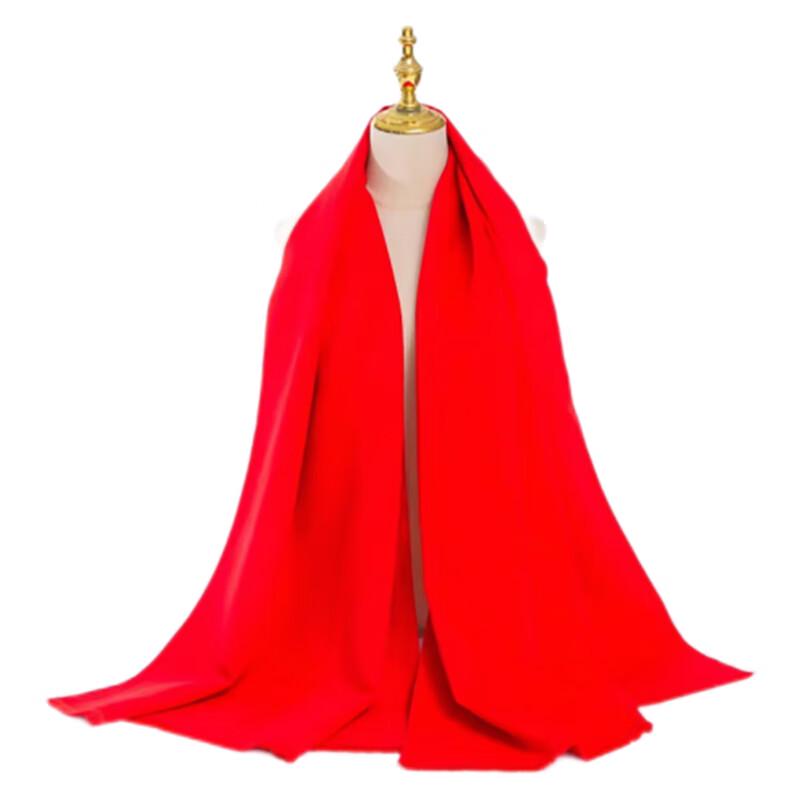 Xincaizhiyun Wide Red Jacquard Scarf