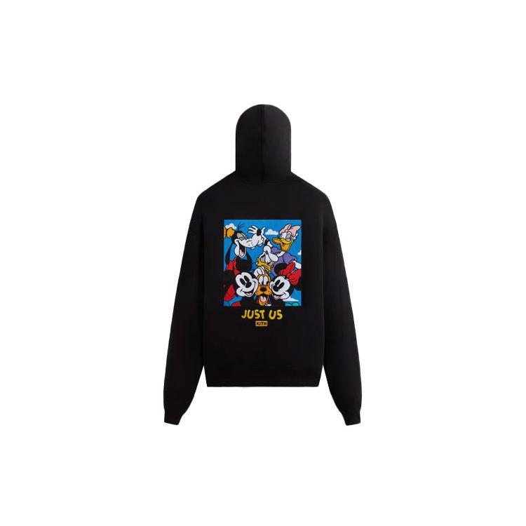 Kith For Mickey & Friends Family Portrait Vintage Hoodie Black Unisex Tops KHM031756-001
