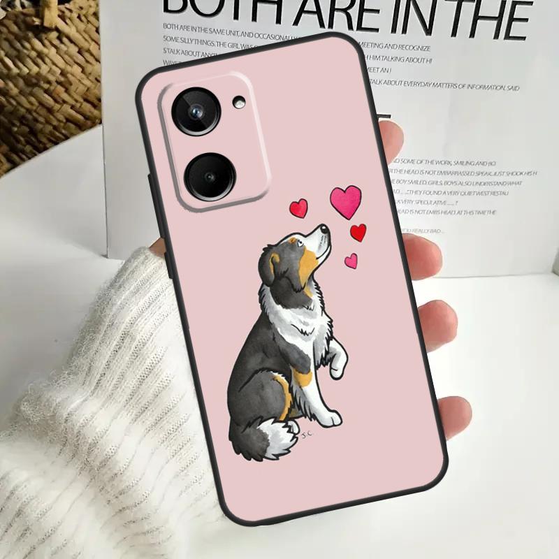 Border Collie Dog For Realme GT Neo 5 GT5 9 10 11 12 Pro Plus C30 C31 C33 C35 C25s C21Y C51 C55 C67 C53 Case