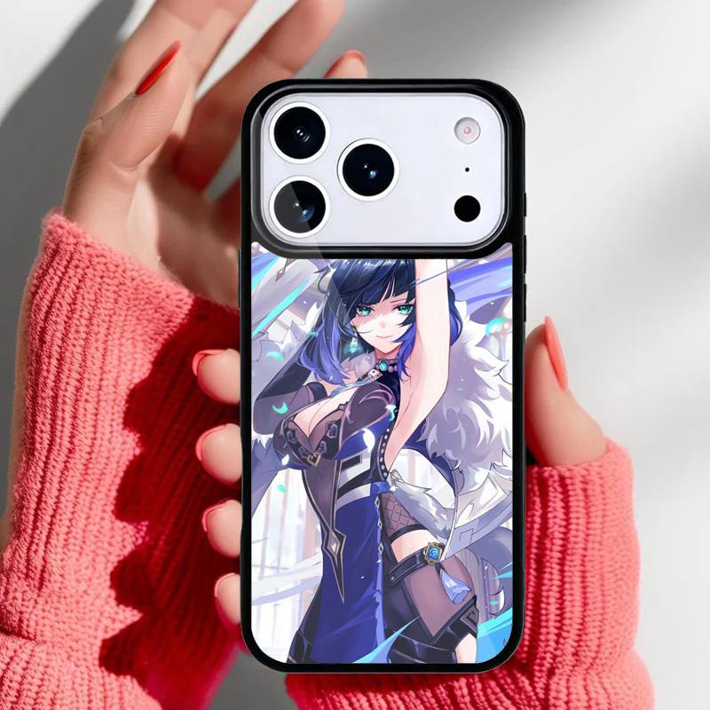 Yelan Genshin Impact Phone Case for iPhone 17 Air 16e 15 14 13 Pro Max Back Cover for 12 11 Pro Coque