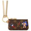 Coated Canvas Cell Phone Pouch Women's Brown M15338