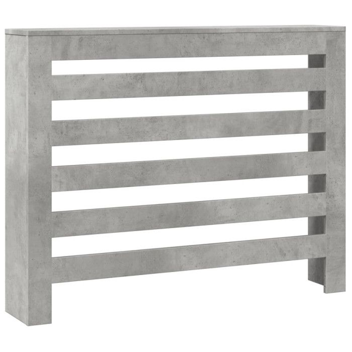 VidaXL Cache-radiateur gris béton 104x20x82 cm bois d'ingénierie, bouchon de radiateur, cache-radiateur haut, radiateur à 852693