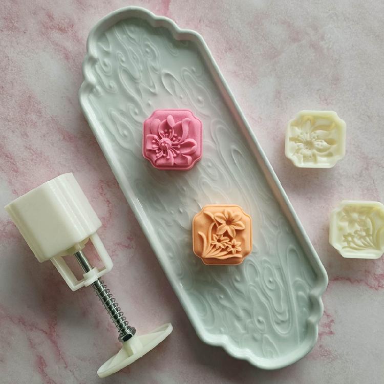 Mooncake Molds Plastic Material for Mid-Autumn Festival DIY Baking Mooncake Use