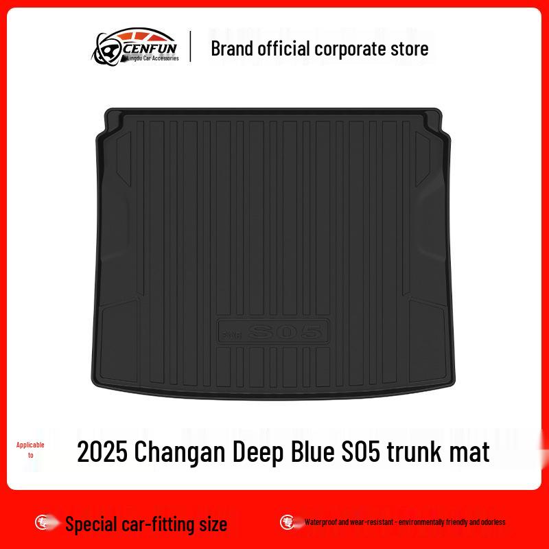 2025 Changan Deep Blue S05 Eco-Friendly TPE Floor Mats & Trunk Mat with Carbon Fiber Texture