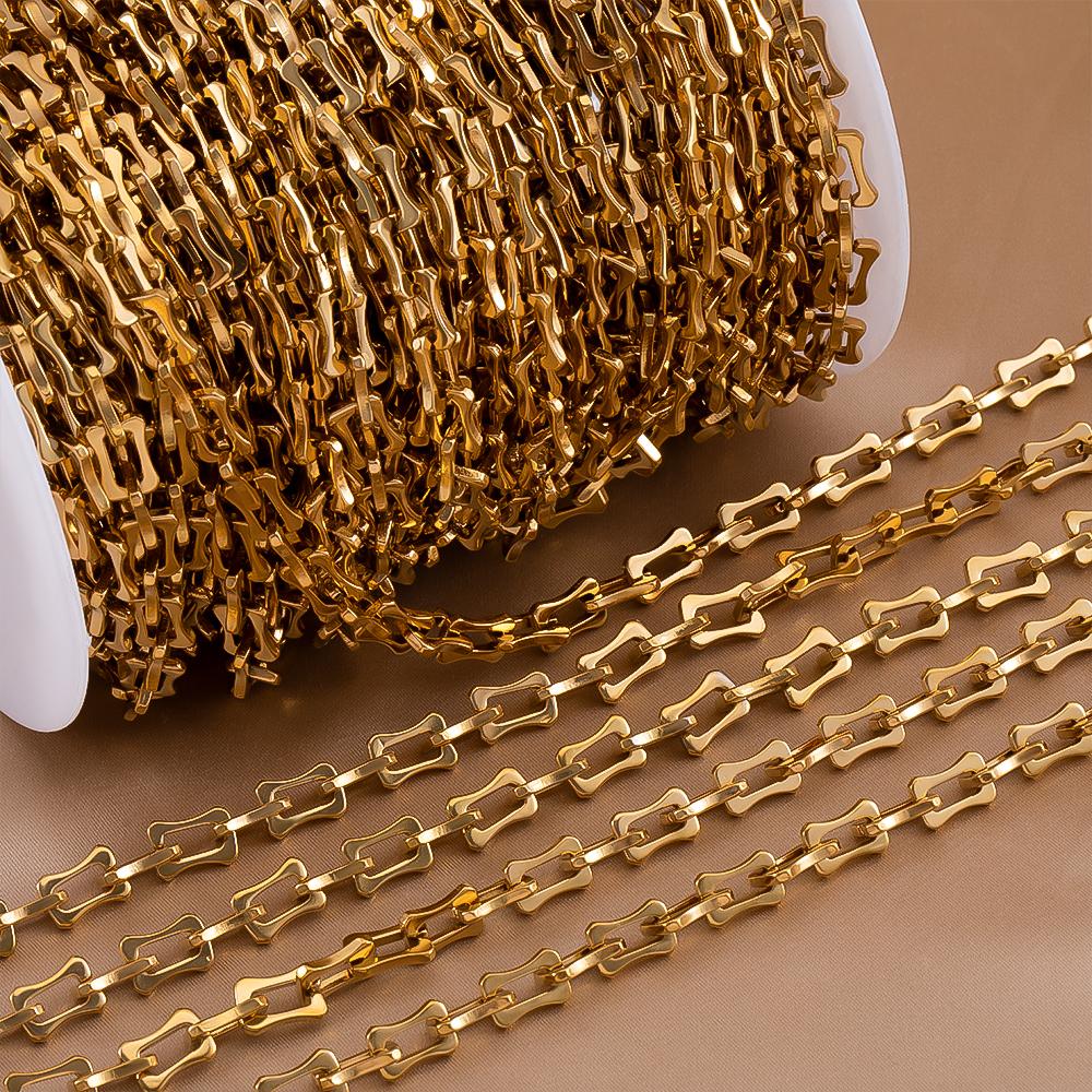 

Non Fade Stainless Steel Small Bone Necklace Chain for DIY Bracelet Jewelry Making Accessories with Body Chain Decoration Chain