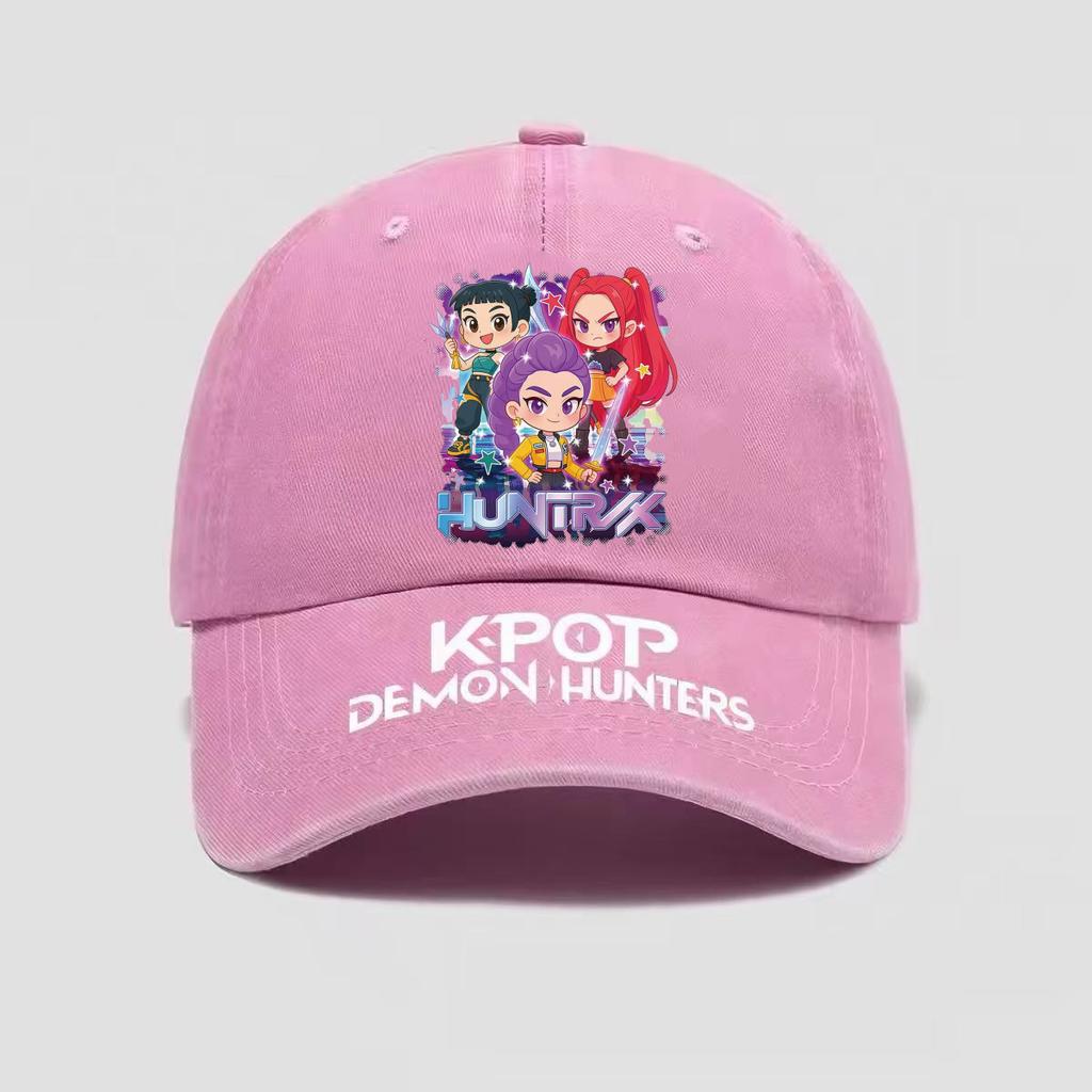 Demon Hunter Girls' Printed Baseball Cap, Retro Baseball Cap, Casual Cotton Sports Washed Cap