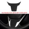 Auto-Innenraum-Auto-Lenkrad-Aufkleber, Verkleidung aus Kohlefaser, Schutzdekoration für Honda Civic 2016 2017 2018