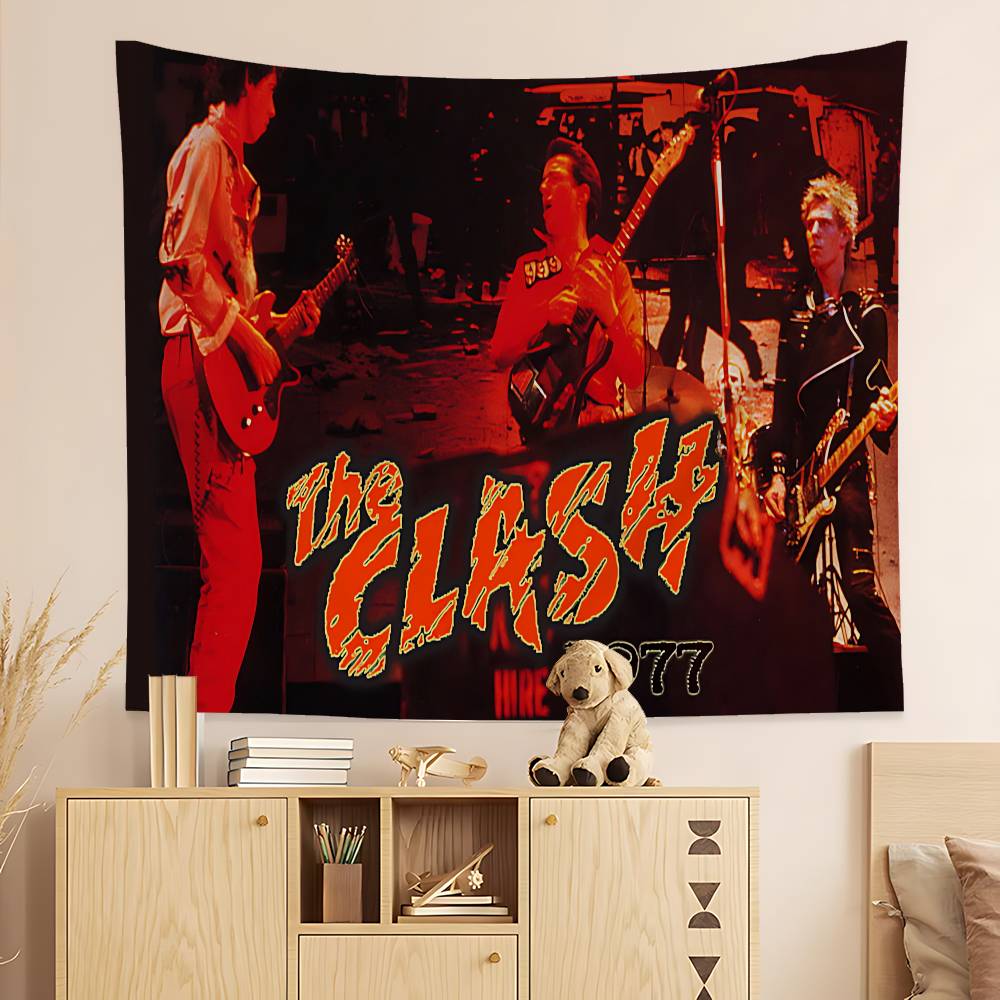 The CClash Band Printed Large Wall Tapestry Indian Buddha Wall Decoration Witchcraft Bohemian Hippie Wall Art Decor