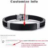 Vnox Cross Bible Verse Quotes Bracelets for Men Soft Silicone Bangle Comfort Wear Male Jesus Christ Faith Prayer Pulseira