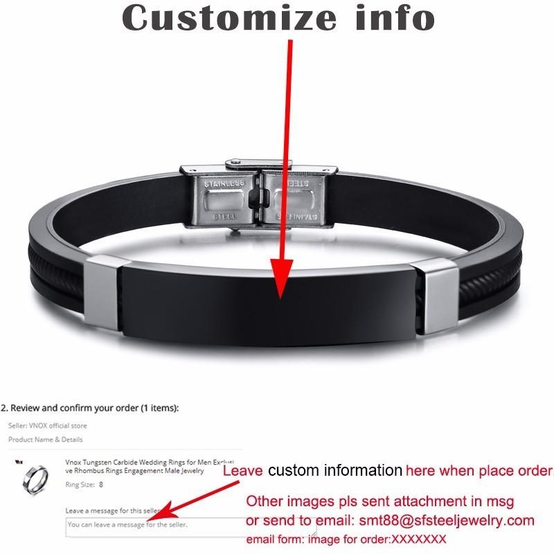 Vnox Cross Bible Verse Quotes Bracelets for Men Soft Silicone Bangle Comfort Wear Male Jesus Christ Faith Prayer Pulseira