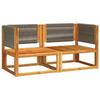 VidaXL Canapés d'angle de jardin avec coussins 2 pièces Bois d'acacia et corde 3278830