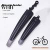 Guardabarros Elásticos para Bicicleta 2 Piezas Set Guardabarros Delantero Trasero Alta Resistencia Montaña Diseño Antiincrustante Universal Fácil de Instalar Guardabarros sin Óxido