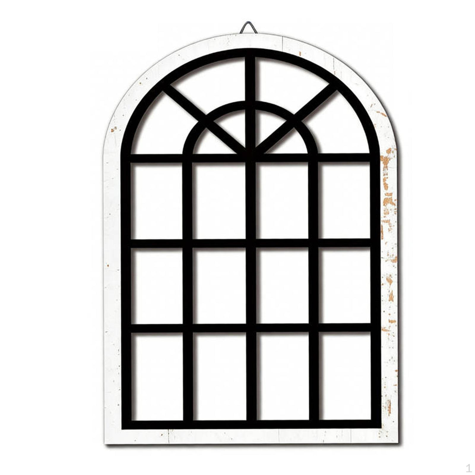 

Arch Window Mirror Wall Decorative Modern Minimalist Acrylic Wood for Bedroom Living Room Entrance чорний