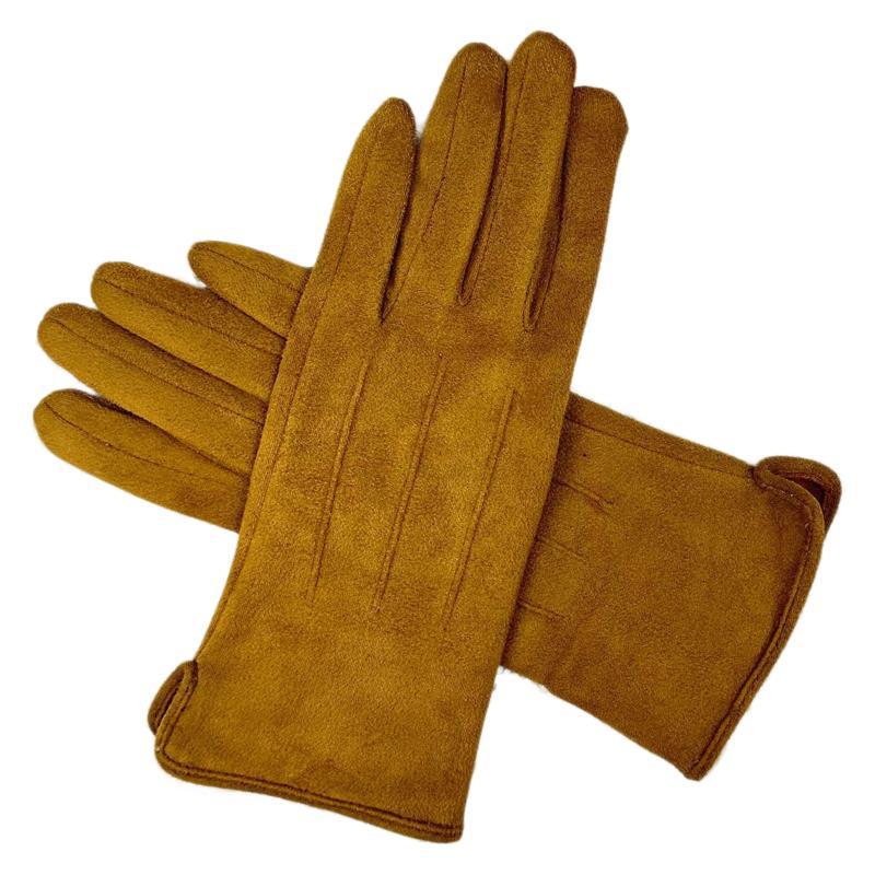 Handschuhe Winter Damen Winter Wildlederhandschuhe Verdickt Warm Kältefest Fleece Radfahren Elektrofahrzeug Winddicht Touchscreen
