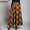 Women`s Skirts African Clothes High Waist Midi Skirt Ankara Attire Plaid Skirt Print Outfits Pure Cotton Wear A2327001