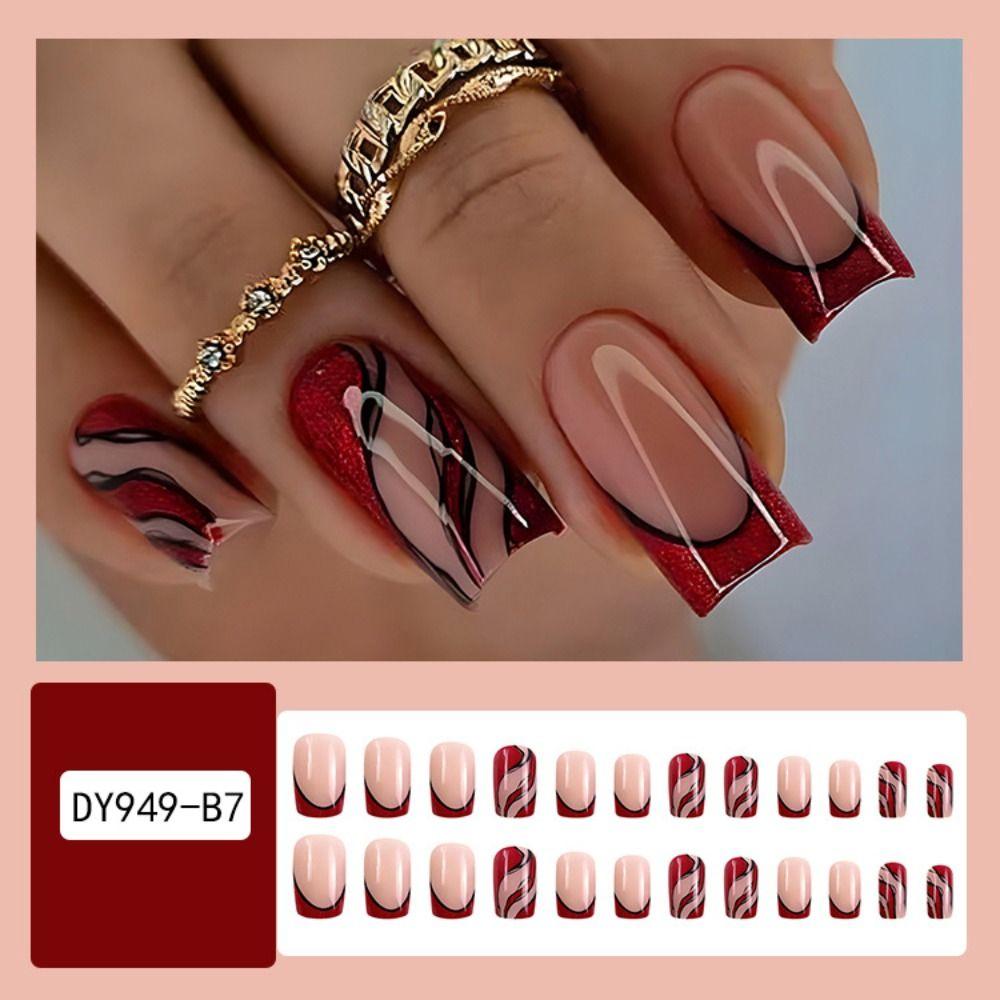 

Round Head False Nail Full Cover Nail Tips Fashion Press on Nails Girl