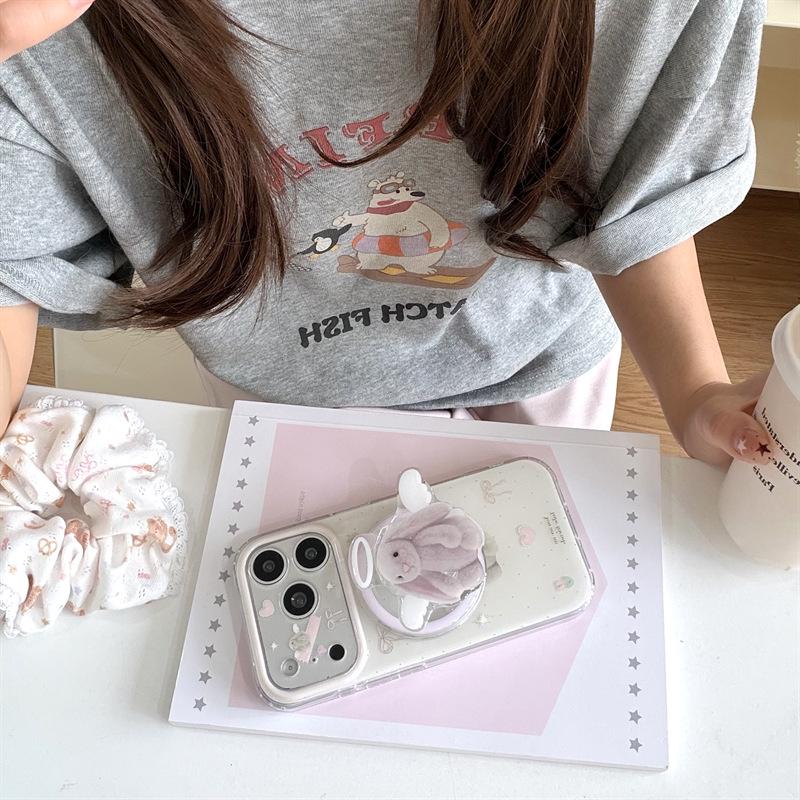 Magnetic Bunny Bow iPhone Case for iPhone 17/16 Pro Max/15/14.
