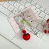 Creative Tomato Fork Keychain Phone Lanyard Resin Charm Decorative Accessory For Car Interior And Gifting