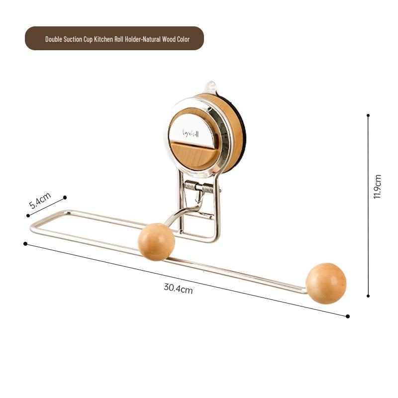 

Punch-Free Suction Cup Paper Towel & Cling Film Holder