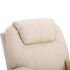 Luxury Reclining And Massage Armchair Electric Footrest Synthetic Leather Cream