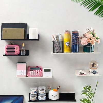 Aluminum Alloy Living Room Floating Shelves No Drilling Bedroom Decoration Wall Shelves Bathroom Storage Rack