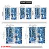 2pcs,2D Plane Printing Curtains Cute Snowman Christmas Winter Decorations (2) Durable Polyester (without Rod) Decorations For