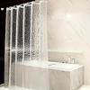 Transparent Waterproof Shower Curtain Bathroom Translucent Partition Curtain Easy Clean Wipe Mildew Proof Curtains with Hooks