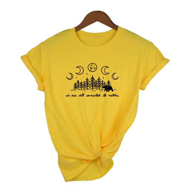We Are Collection To Nature Tumblr Grunge Style Tshirts Women Summer Fashion Graphic Shirt Female Short