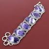 Chevron Amethyst Bracelet Handmade Jewelry Gemstone Vintage Bracelet 925 Sterling Silver Bracelet Adjustable Chain Bracelet Gifts For Mother